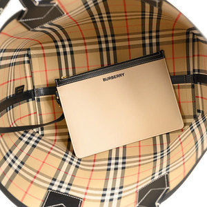 Burberry Outlet Tan Canvas Bag Tote